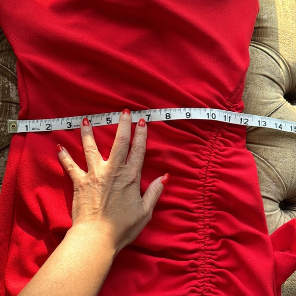 ZARA RED MIDI DRESS - Picture 4 of 4